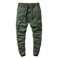 thumbnail image 2 of Pejock Men's Cargo Pants Polyester Tactical Casual Outdoor with Zipper Pockets Elastic Waistband Full Length Lightweight Wearable, 2 of 9