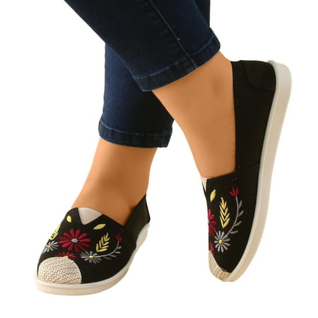 

HGWXX7 Women Various Prints Shoes Fashion Soft Sole Cloth Shoes Linen Soft Sole Cloth Shoes Beef Tendon Sole Non Slip Cloth Shoes Fall Shoes