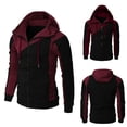thumbnail image 3 of Aayomet Mens Zip Up Hoodie Hoodie Splicing Large Size Sweater Jacket (, XL), 3 of 5