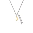 thumbnail image 2 of Delight Jewelry Goldtone Small Crescent Moon Silvertone Courage Strength Wisdom Honesty Bar Charm Necklace, 23", 2 of 4