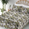 thumbnail image 3 of Ambesonne Leaves Greenery Fitted & Flat Sheet with Shams 4 Pcs Set, Spring Vibes Leafy, Queen, Apple Green Off White, 3 of 5