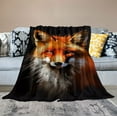 thumbnail image 2 of Nawypu Fox Blanket Decor Soft Plush Sherpa Warm Animal Flowers Blankets Living Room Breathable Lightweight Throw for Kids Girls Boys Adult, 2 of 6