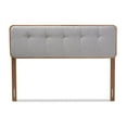 thumbnail image 3 of Bowery Hill Mid-Century Wood Tufted Queen Headboard in Light Gray, 3 of 7