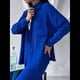 thumbnail image 5 of Conjuntos Casuales de Salón para Mujer, Camisas de Larga con Botones y Pantalones de Pierna , Conjuntos de Chándal Azul L, 5 of 8