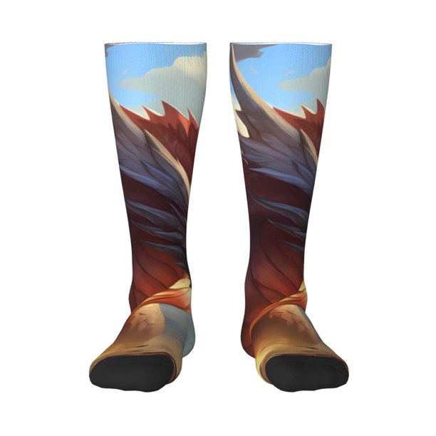 Balery Ferocious Dragon Fury Calcetines novedosos Calcetines deportivos Calcetines hasta la rodilla Calcetines de algodón Calcetines originales y geniales