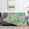 thumbnail image 2 of Fotbe Colorful Palm Leaves Manta de Franela con Estampado, Manta Ultrasuave para Cama, Sofá, Auto, Hipoalergénica y Antibolitas-50"x40", 2 of 6