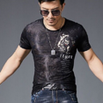thumbnail image 5 of Camisetas para hombre, ropa de calle, camisetas para hombre, venta al por mayor, lisas, a rayas, hip hop, tallas grandes, alfabeto, Y2k, elegantes, para fiestas, informales, 5 of 5