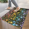 thumbnail image 4 of Bohemian Retro Floral Non-Slip Entryway Door Mat,Boho Indoor Decor Durable Low Plush Door Mat,Washable Welcome Rug for Patio Hallway Home Decor 17x30 Inches, 4 of 7