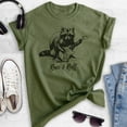 thumbnail image 2 of Racc & Roll Shirt, Unisex Women's Men's Shirt, Raccoon Shirt, Funny Raccoon Graphic Clever Raccoon T-shirt, Heather Military Green, Small, 2 of 6