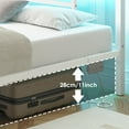 thumbnail image 5 of Fairy Full Size Bed Frame with Charging Station, Metal Frame with Power Outlet & Port, White, 5 of 8