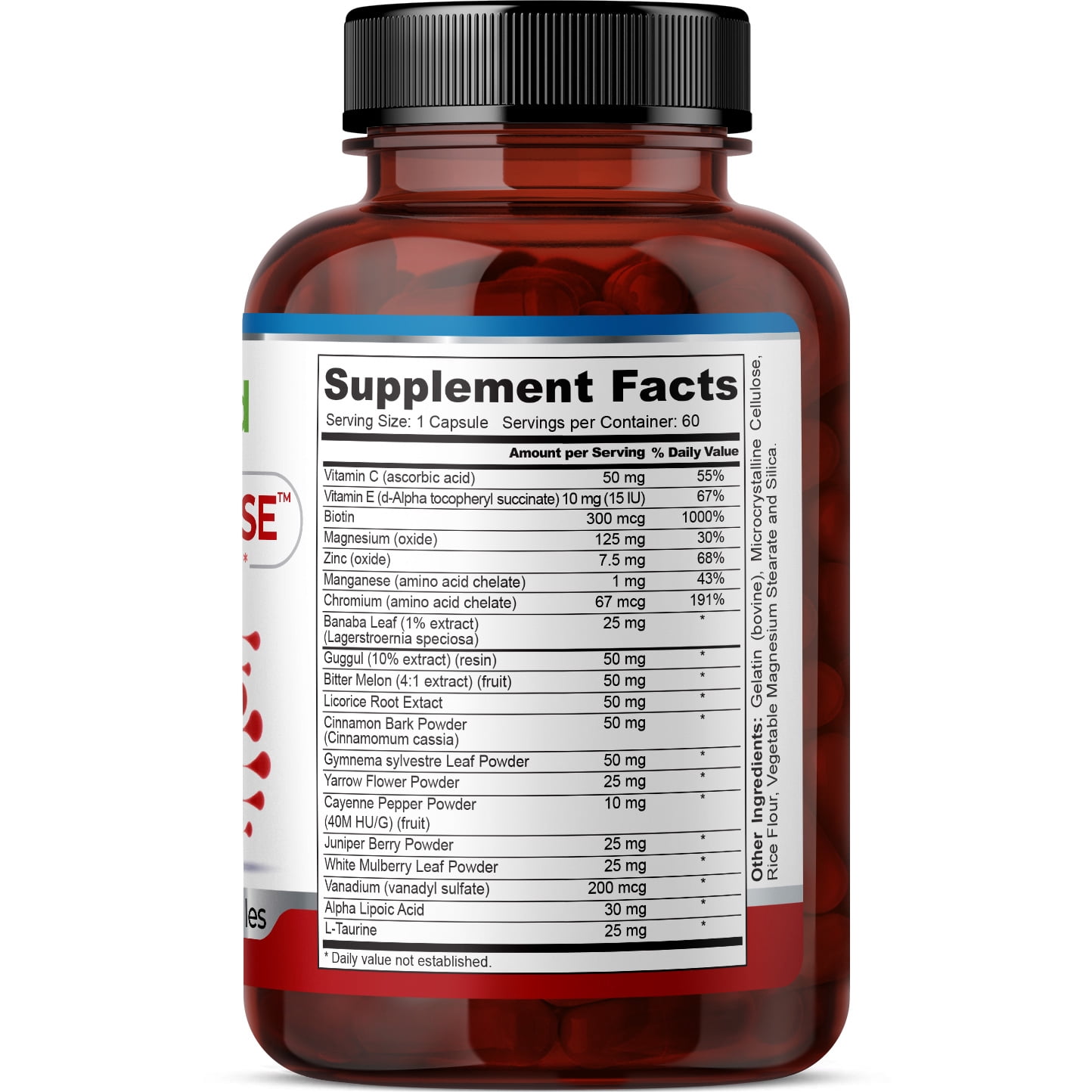 Fineland Vitamins META GLUCOSE Support Formula Adult Vegan Glucose 60 Count