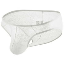 Naughtyhood Men's Sexy Underwear Men Casual Fashion Solid Sexy Cutout Open File Ice Silk Briefs Comfy Panties the Perfect Gift for Men Pretty Panties for Men