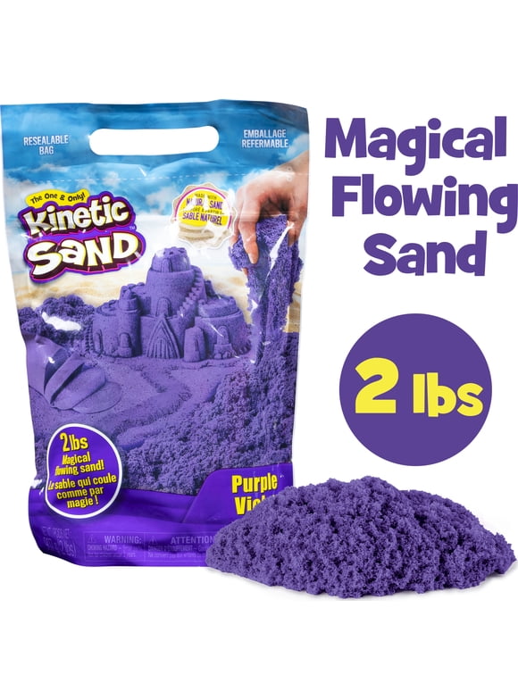 Kinetic Sand, The Original Moldable Sensory Play Sand Toys For Kids, Purple, 2 lb. Resealable Bag, Ages 3+