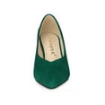 thumbnail image 6 of BLISSFUL STEP Women's Pointy Toe Slip-on Low Block Heels Pumps, 6 of 6