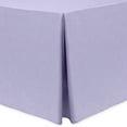 thumbnail image 1 of Ultimate Textile (10 Pack) Shantung - Majestic 4 ft. Fitted Tablecloth - for 24 x 48-Inch Banquet and Folding Rectangular Tables 36" High, Lilac Light Purple, 1 of 3