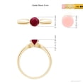 thumbnail image 5 of ANGARA Natural Solitaire Round Ruby Tapered Shank Ring in 14K Yellow Gold for Women (Size-5mm) | July Birthstone, Birthday, Anniversary, Jewelry Gift for Women | Natural Ruby Ring, 5 of 9