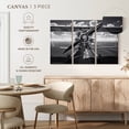 thumbnail image 4 of Elephant Stock Monochrome Vintage Airplane Wall Art - Horizontal Multi Panel Canvas - Living Room Wall Decor - Transportation Multi Panel - Black And Gray Decor - 23" x 14", 4 of 4