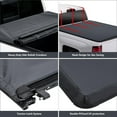 thumbnail image 3 of Soft Roll Up Truck Bed Tonneau Cover for Tacoma, Roll-Up Truck Tonneau Cover Compatible with 2016-2023 Toyota Tacoma SR5 5'/60.5" Bed, 3 of 12