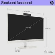 HP All-in-One Desktop PC Computer - 23.8 FHD Display, AMD Athlon Silver 7120U, 8GB RAM, 512GB SSD, Windows 11 Pro, AMD Radeon Graphics