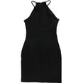 thumbnail image 2 of GUESS Womens Solid Keyhole Sheath Dress, Black, 8, 2 of 2