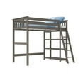 thumbnail image 3 of Max & Lily High Loft Bed, Twin Bed Frame For Kids With Bookcase and Ladder, Clay, 3 of 4
