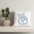 thumbnail image 4 of Preppy Pillow Covers 18x18,Toddler Boy Room Decor,Little Man Cave Preppy Peace Sign Decorative Pillowcase Throw Pillow Cover,Boy Nursery Pillow for Sofa Bed Boy Teen Room Dorm Decor（Blue）, 4 of 5