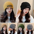 thumbnail image 2 of Solid Color Winter Warm Hat Streetwear Cap High Elastic Ultra-Thick Unisex Autumn Winter Knitted Beanie Accessories, 2 of 8