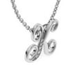 thumbnail image 3 of SuperJeweler K Initial Necklace In White Gold With 5 Diamonds, Serif Style, With Free 18 Inch Cable Chain, For Women, 3 of 7
