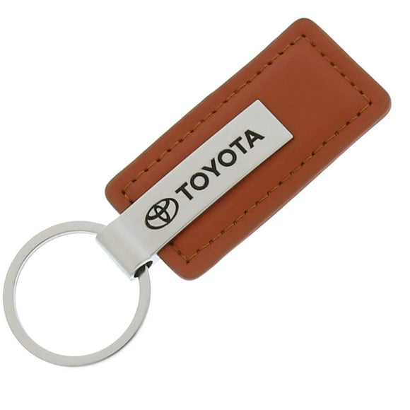 Au-Tomotive Gold, INC. Officially Licensed Brown Leather Key Fob for Toyota