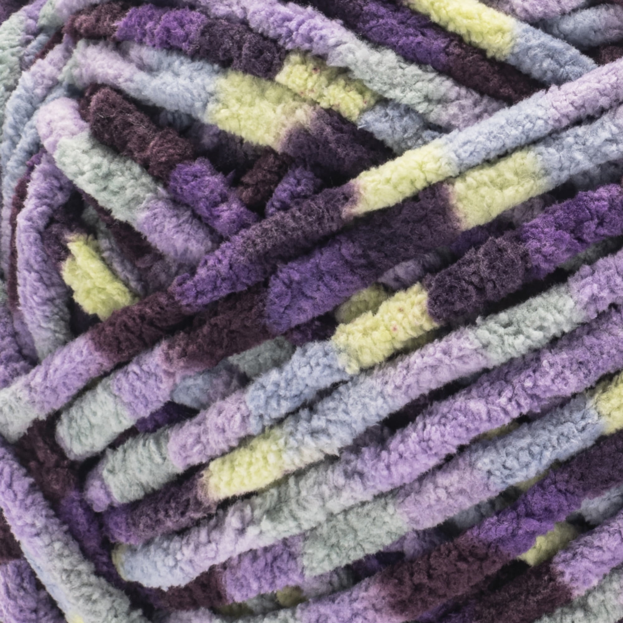 Bernat® Blanket Pixel™ #6 Super Bulky Polyester Yarn, Granular Grape 10.5oz/300g 191 Yards (2 Pack)