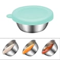 thumbnail image 2 of AMLESO Reusable Condiment Cup with Lids Stainless Steel for Kids Lunch Box Picnic Blue, 2 of 5