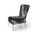 thumbnail image 3 of Designart "Ebony Geode Abstraction III" Black Marble Upholstered Accent Chair - Modern Arm Chair For Living Room, 3 of 7