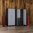thumbnail image 6 of Yizosh Metal Garage Storage Cabinet with 2 Doors and 5 Adjustable Shelves - 71" Steel Lockable File Cabinet,Locking Tool Cabinets for Office,Home,Garage,Gym,School (Gray Black), 6 of 7