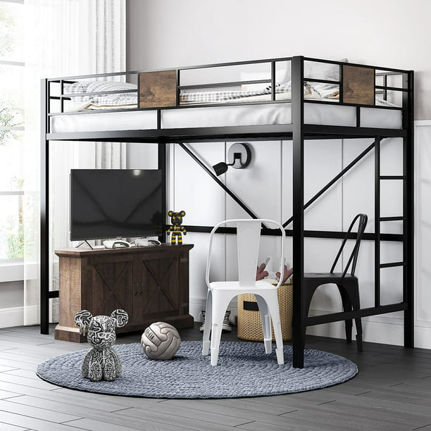 Sha Cerlin Metal Twin Size Loft Beds, How Long Is A Twin Size Bunk Beds