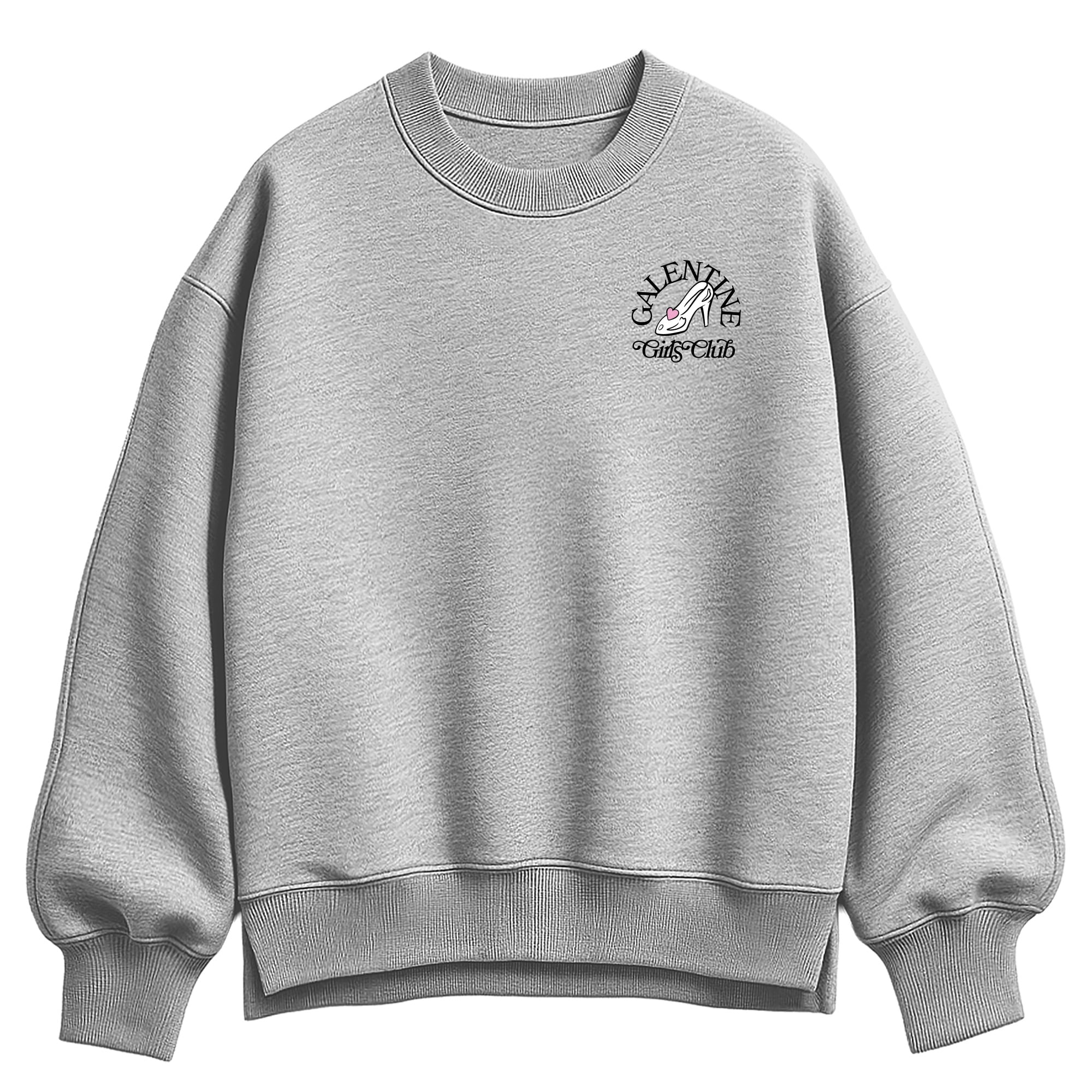 Disney - Princess Galentine Girls Club Oversized Fleece Crew Sweatshirt