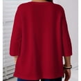 thumbnail image 4 of FchengtaiS Womens Plus Size Cardigan 3/4 Sleeve Open Front Lightweight Casual Soft Cardigans Summer Elegant Bolero Shrugs, 4 of 7