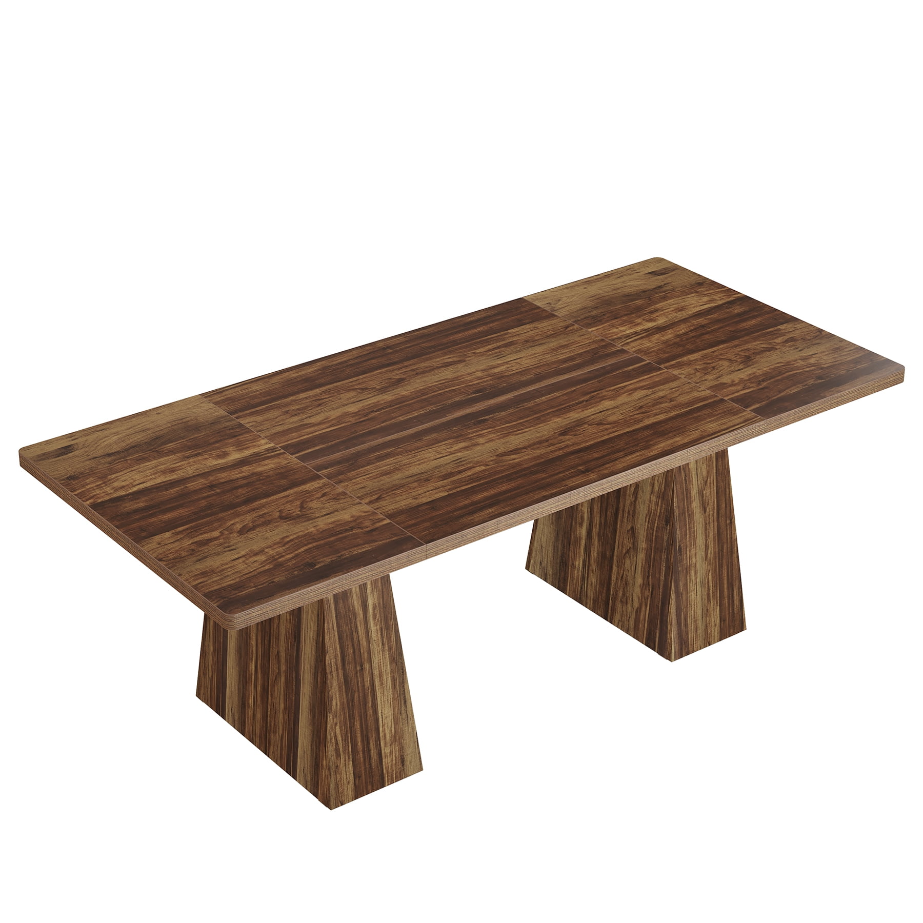 Fnova 63" Home Office Computer Desk, Dark Brown Modern Executive Desk, Writing Desk, Easy to Assemble
