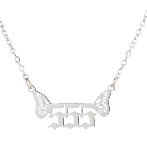 Angel Number Necklace For Women, Numerology Jewelry for Women, Stainless Steel Pendants Choker Gift