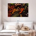 thumbnail image 2 of Elephant Stock Spicy Typography Wall Art - Horizontal Canvas Wall Art - Living Room Wall Decor - Food And Drink Canvas - Black And Brown Decor - 45" x 30", 2 of 8