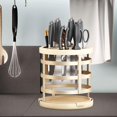 thumbnail image 6 of Fiocias Round Knife Holder Stand Drainage Multifunctional Reusable Storage Organizer for Beige, 6 of 9