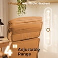 thumbnail image 3 of Patbrela Office Chair PU Leather Comfy Swivel Desk Chairs with 6-Position Adjustable Headrest, Brown, 3 of 9