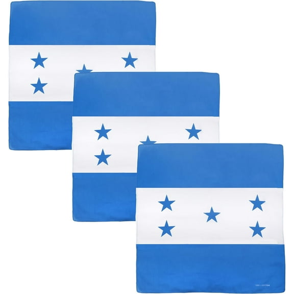Motique Accessories Set of 3 Large Cotton Bandanas-Honduras