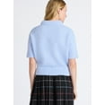 thumbnail image 3 of Free Assembly Women's Mock Neck Wedge Sweater with Short Sleeves, Sizes XS-XXL, 3 of 5
