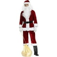 thumbnail image 2 of Disfraz de Papá Noel para hombre, conjunto de ropa navideña estampada, traje de manga larga Pompotops oipoqjl8934, 2 of 9