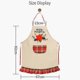 thumbnail image 2 of Christmas Decoration Supplies Red Flower Linen Apron Adult Apron Restaurant Atmosphere Dress Up, 2 of 5
