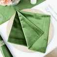 thumbnail image 4 of Balsa Circle 10 Pieces 20" x 20" Olive Green Premium Velvet Napkins Home, 4 of 8