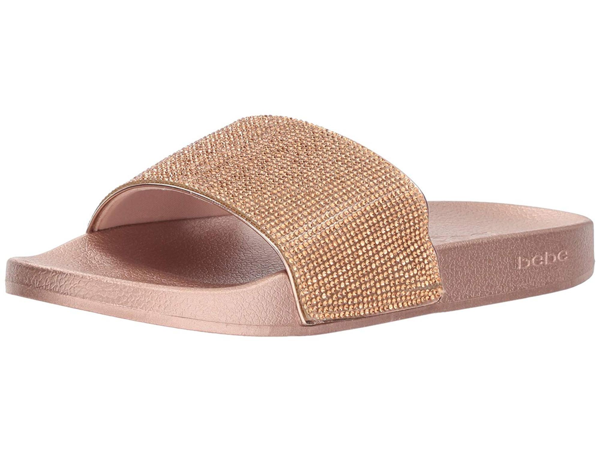 bebe women's slide sandals