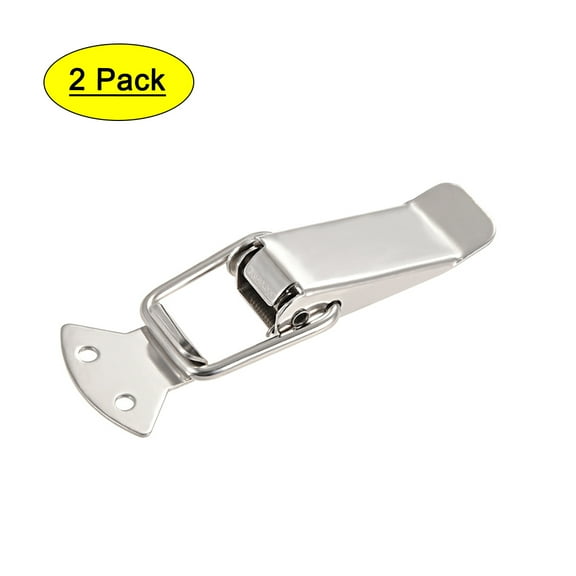 Iron Spring Loaded Toggle Latch Catch Clamp Hasps 10mm Overall Length, 2 Pcs