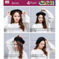 thumbnail image 3 of Sombrero Bailey de estilo coreano para otoño/invierno, sombrero de pintor de invierno, sombrero capullo, sombrero de lana, lindo sombrero pequeño para mujer, moderno, 3 of 5