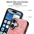thumbnail image 5 of For IPhone 17 Case Retro Leather Circular Rotating Stand Shockproof Phone Case,Pink,For iPhone 17, 5 of 7